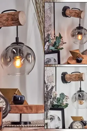 Rechtstreeks Van De Fabrikant Ripoll Wandlamp Natuurlijke kleuren, Zwart, 1-licht