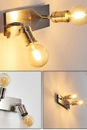 Laatste Versie Lagunita Wandlamp Nikkel mat, 2-lichts