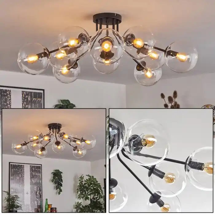 Betaalbaar Gastor Plafondlamp 83 cm Duidelijk, 10-lichts