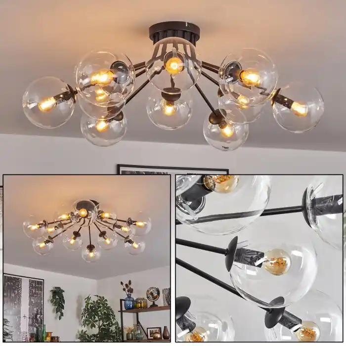 Laatste Versie Gastor Plafondlamp 91 cm Duidelijk, 12-lichts
