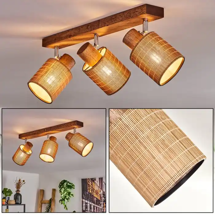 Kinnared Plafondlamp, Plafondspot Chroom, Donkerbruin, 3-lichts Laatste Versie