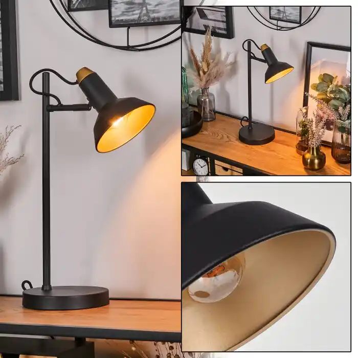 Flitsaanbieding Vouzy Tafellamp, Leeslamp Zwart, 1-licht