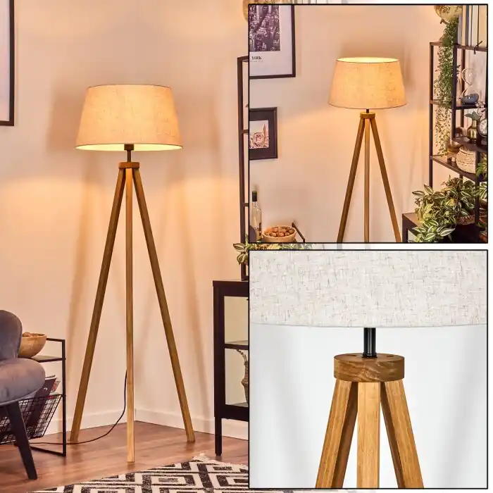 Bassagoda Staande lamp Natuurlijke kleuren, 1-licht Favoriet