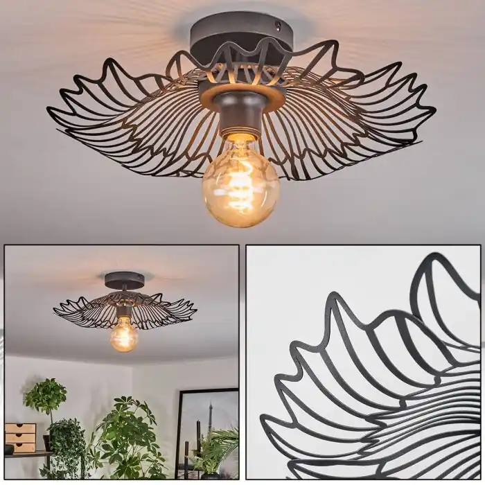 Dagaanbieding Cristelo Plafondlamp Zwart, 1-licht