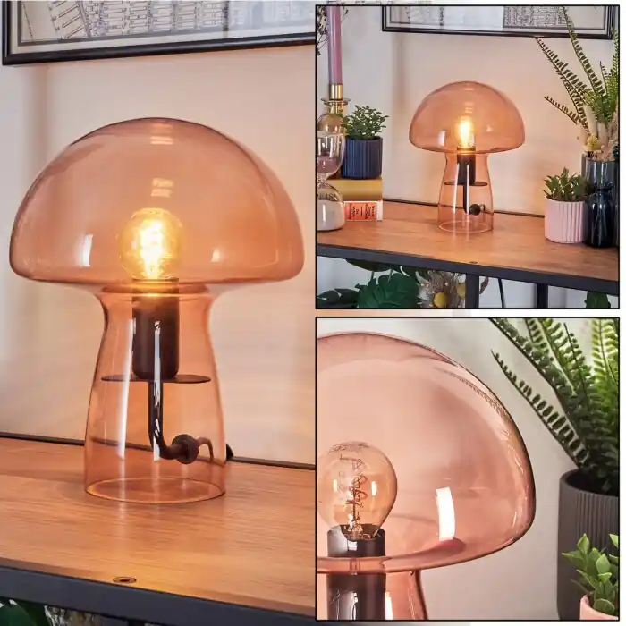 Shop Nu Paddenstoel look Almagre Tafellamp Zwart, 1-licht