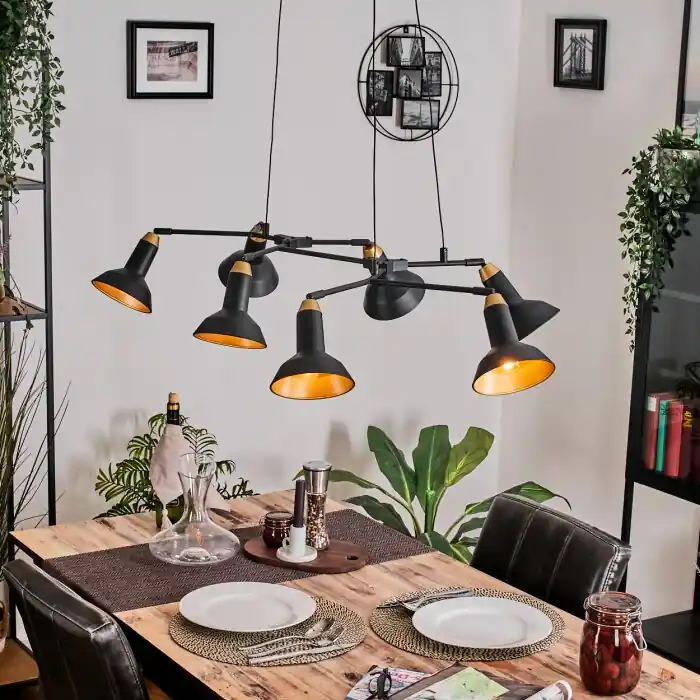 Toftbyn Hanglamp Zwart, 7-lichts Korting