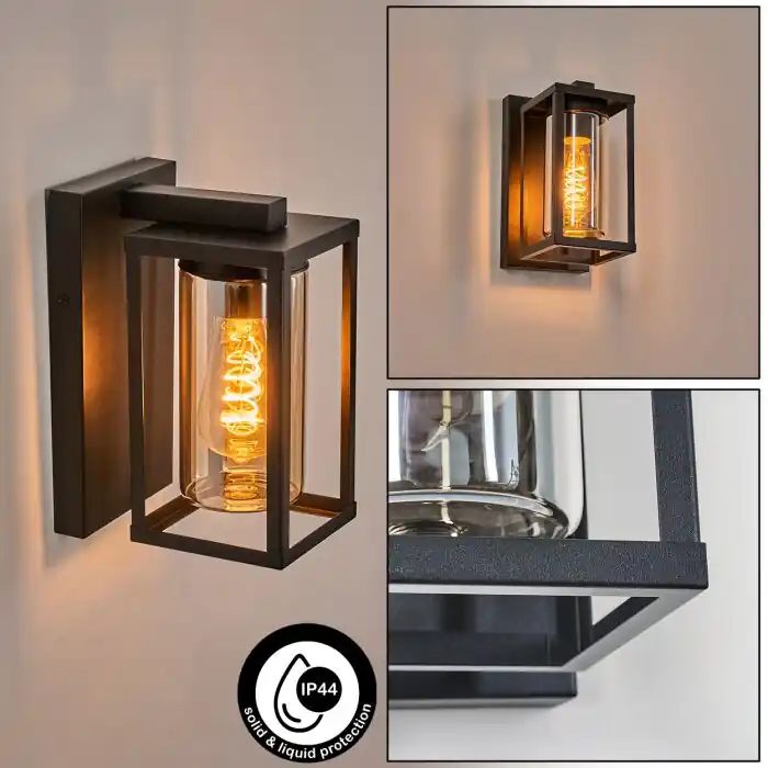 Portalis Wandlamp voor buiten Zwart, 1-licht Seizoensaanbieding