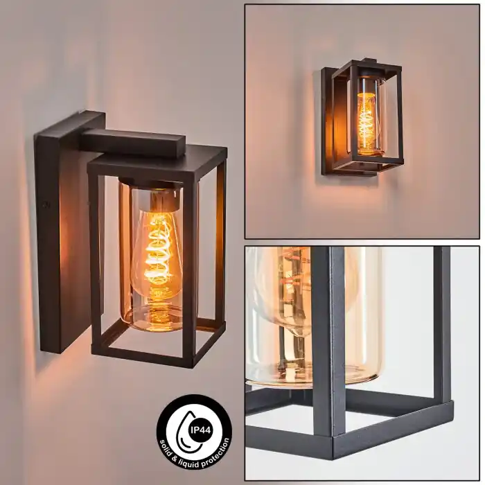 Portalis Wandlamp voor buiten Zwart, 1-licht Lage Kosten