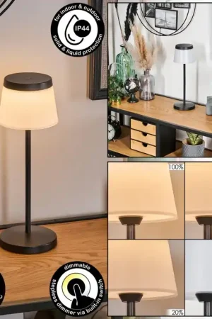 Algeraz Buiten tafellamp, Tafellamp LED Zwart, 1-licht Gecertificeerd