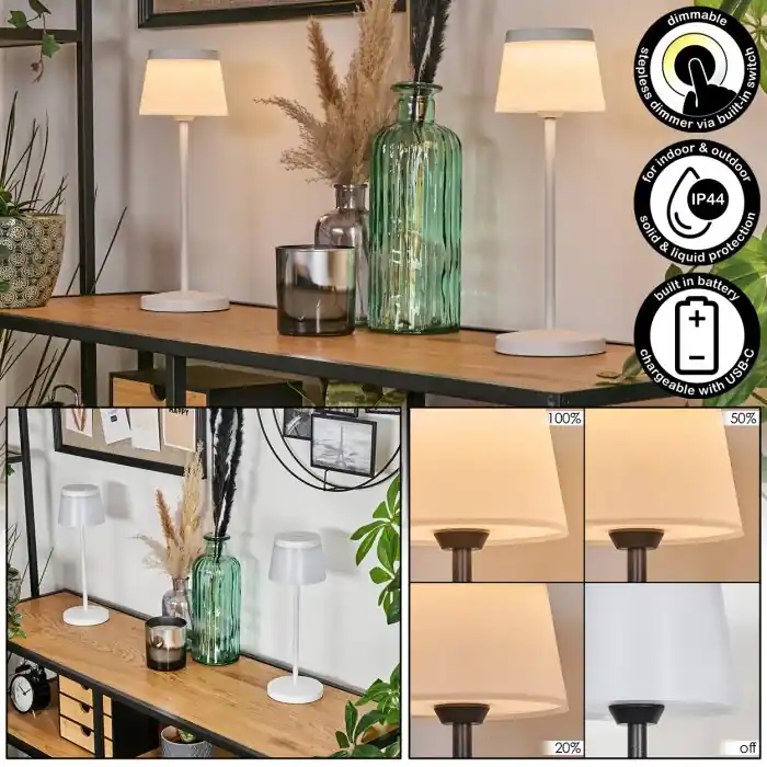 Algeraz Buiten tafellamp, Tafellamp LED Wit, 1-licht Meest Verkocht