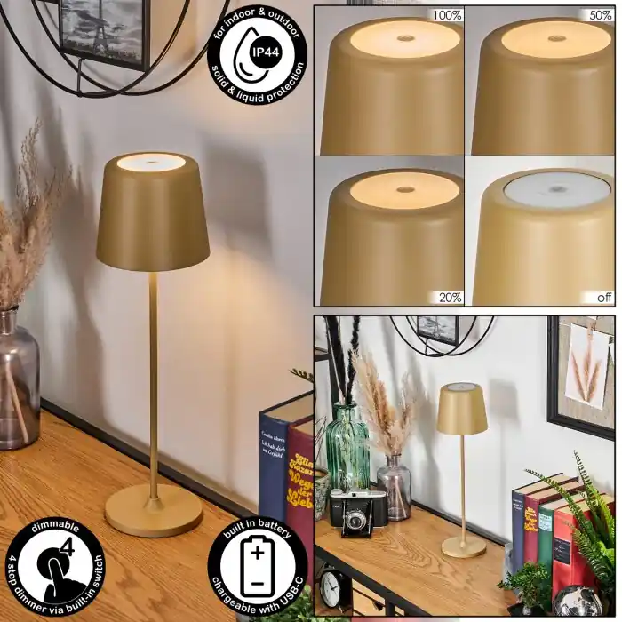Direct Verzonden Belece Buiten tafellamp, Tafellamp LED Beige, 1-licht