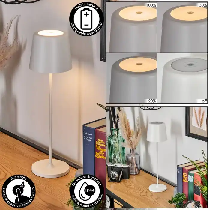 Finale Uitverkoop Belece Buiten tafellamp, Tafellamp LED Wit, 1-licht