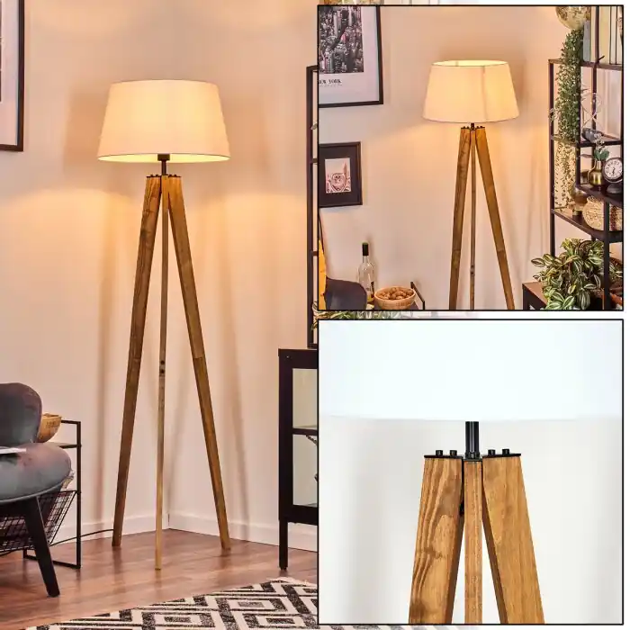 Bassagoda Staande lamp Natuurlijke kleuren, Zwart, 1-licht Koop Vandaag