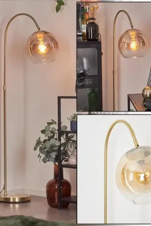 Aanbieding Koyoto Kogellampje, Staande lamp, Booglampen Messing, 1-licht