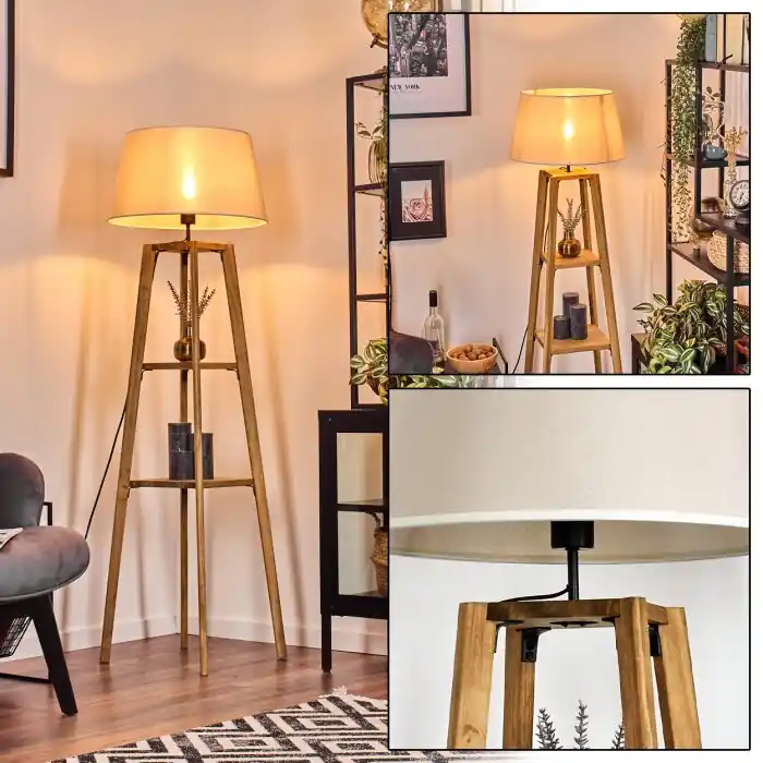 Lage Kosten Bassagoda Staande lamp Natuurlijke kleuren, 1-licht