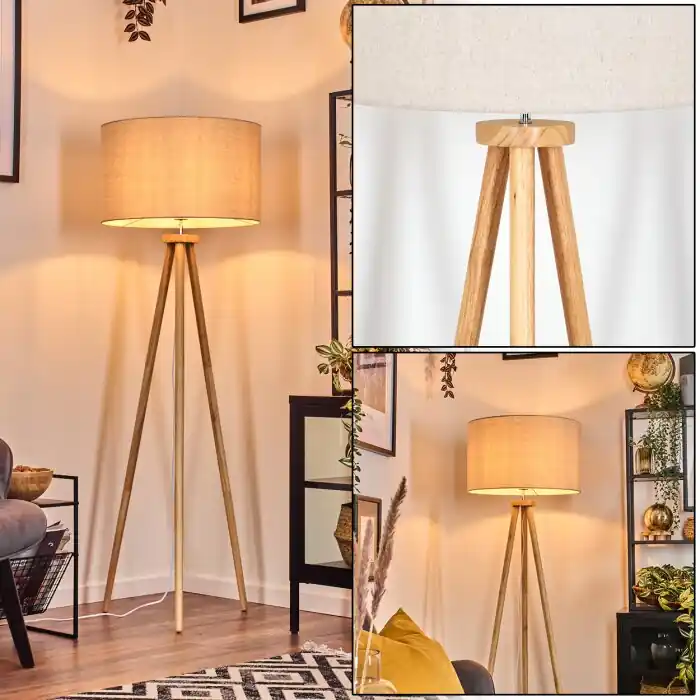 Betaalbaar Flemming Staande lamp Natuurlijke kleuren, 1-licht
