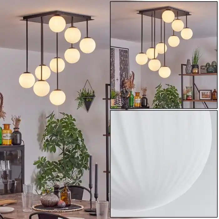 Nieuw Chehalis Plafondlamp, Kogellampje Wit, 9-lichts