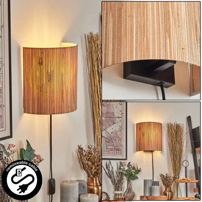 Viadores Licht omhoog & omlaag, Wandlamp Zwart, 1-licht Veilige Betaling