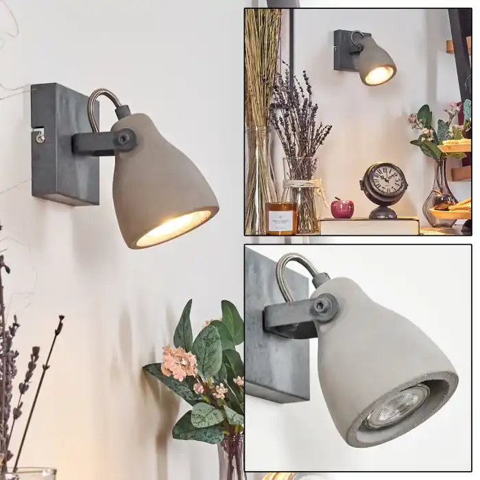 Seizoensaanbieding Lomma Wandlamp, Muurspot Staal geborsteld, 1-licht