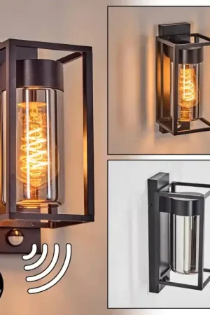 Actieprijs Boucinho Wandlamp voor buiten Zwart, 1-licht, Bewegingsmelder