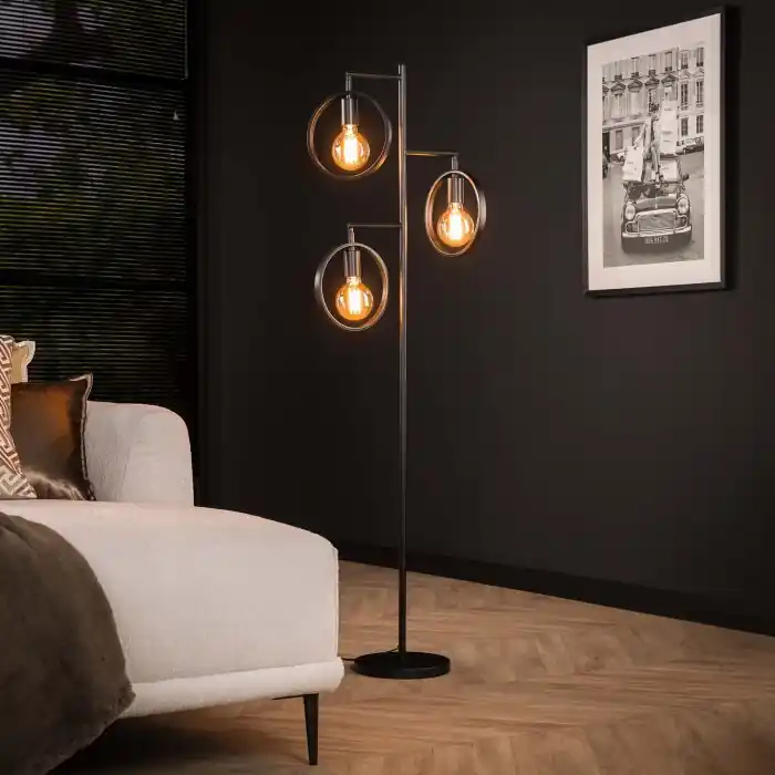Hoge Kwaliteit Stehleuchte Staande lamp Antraciet, 3-lichts