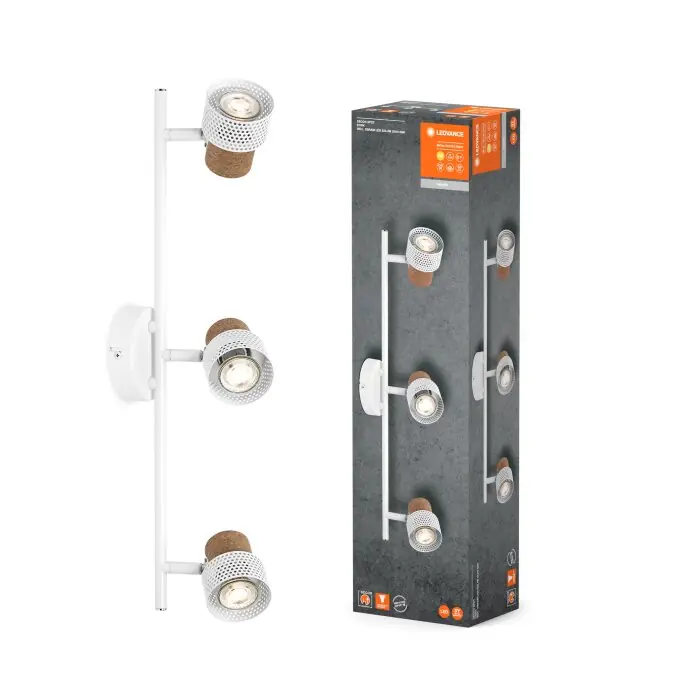 Ledvance Spot Plafondlamp, Plafondspot LED Wit, 3-lichts Exclusieve Aanbieding