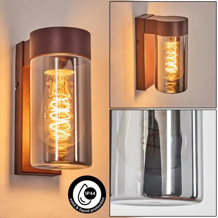 Encoberta Wandlamp voor buiten Roest, 1-licht Direct Beschikbaar
