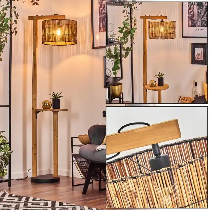 Cando Staande lamp Natuurlijke kleuren, Zwart, 1-licht Favoriet