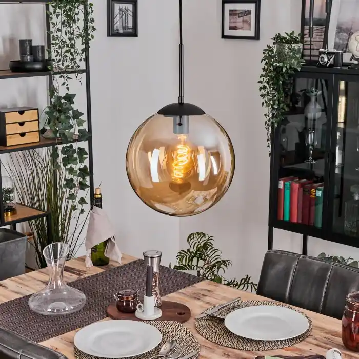 Speciale Aanbieding Gastor Hanglamp, Kogellampje Amber, 1-licht