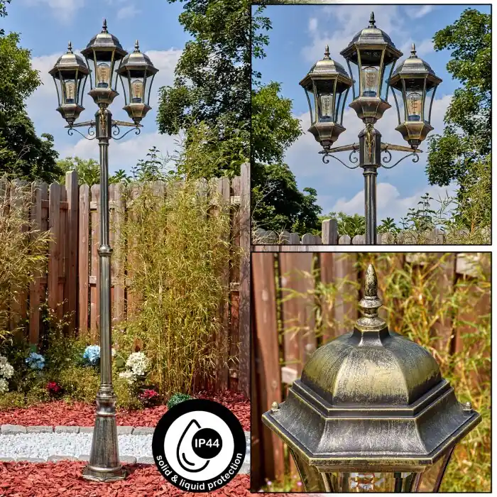 Etoe Buitenlicht, Kandelaar, Pad licht Goud, Zwart, 3-lichts Veilige Betaling