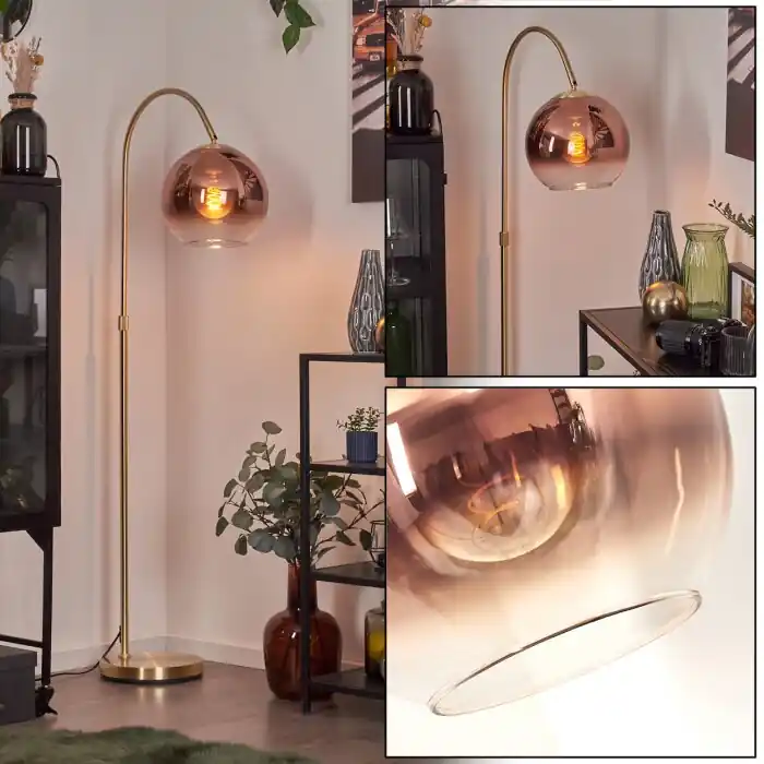 Laatste Versie Koyoto Kogellampje, Staande lamp, Booglampen Messing, 1-licht