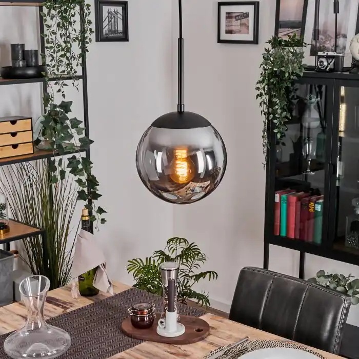 Gastor Hanglamp, Kogellampje 20 cm Rookkleurig, 1-licht Merkproduct
