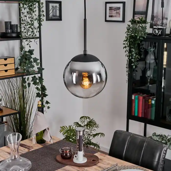 Koopje Gastor Hanglamp, Kogellampje Chroom, Duidelijk, Rookkleurig, 1-licht