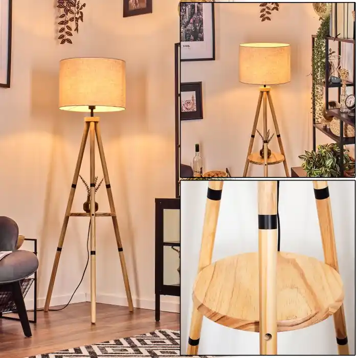 Koop Online Bassagoda Staande lamp Natuurlijke kleuren, 1-licht