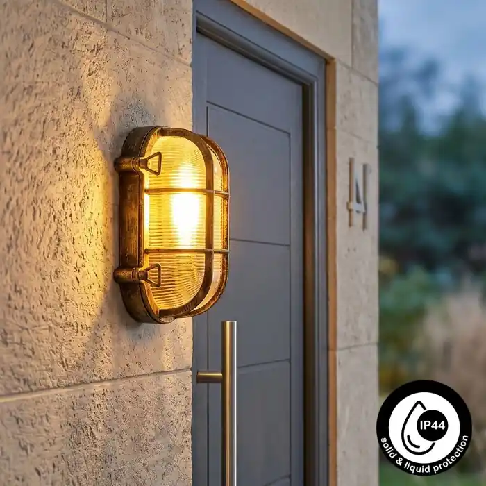 Uitverkoop Godel Wandlamp voor buiten Goud, Zwart, 1-licht