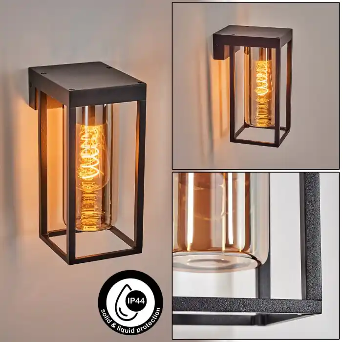 Lagarelhos Buitenlicht, Wandlamp voor buiten Zwart, 1-licht Exclusieve Aanbieding
