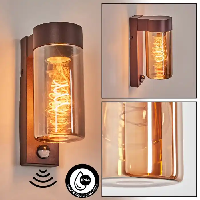 Encoberta Buitenlicht, Wandlamp voor buiten Roest, 1-licht Hete Deal