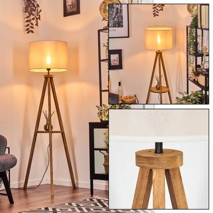 Bassagoda Staande lamp Natuurlijke kleuren, 1-licht Voordeelprijs