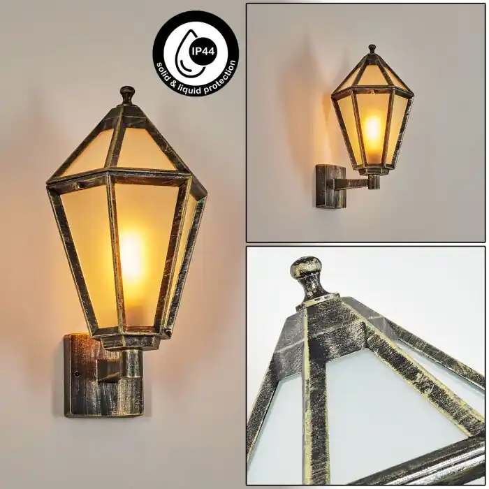 Meest Verkocht Falfosa Wandlamp voor buiten Goud, Zwart, 1-licht