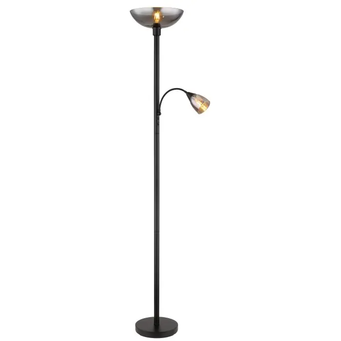 Seizoensaanbieding Globo BLADE Staande lamp, Leeslamp Zwart, 1-licht