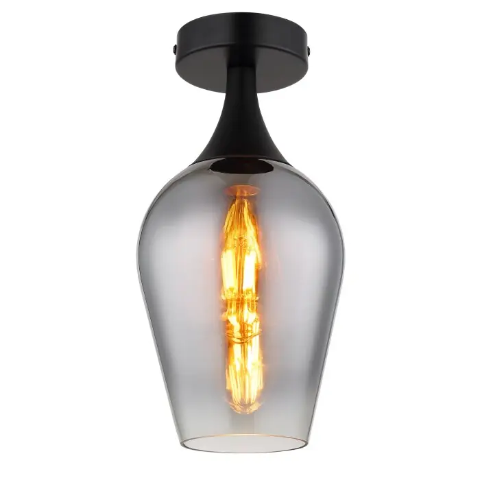 Lage Prijs Globo Lavus Plafondlamp Zwart, 1-licht