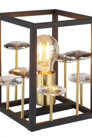 Aanbieding Globo Lisbon Tafellamp Zwart, 1-licht