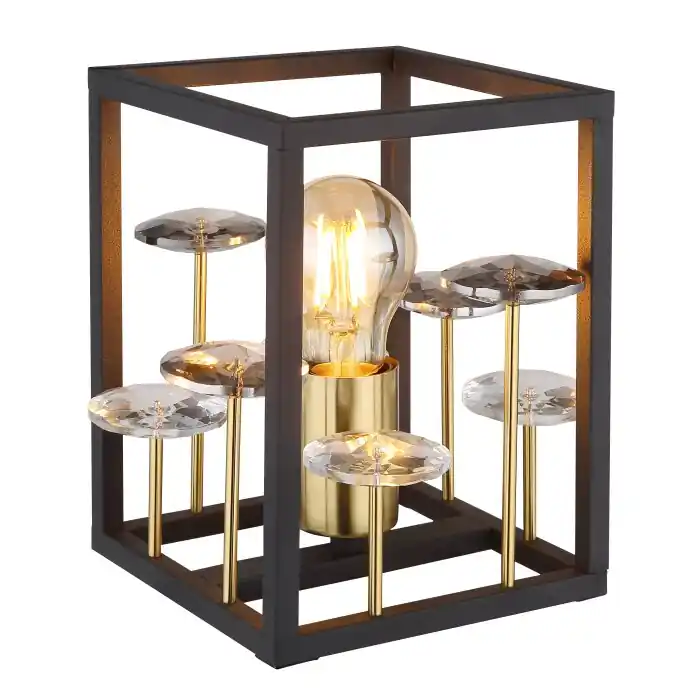 Aanbieding Globo Lisbon Tafellamp Zwart, 1-licht