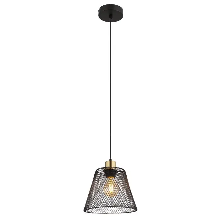 Superprijs Globo Baku Hanglamp Zwart, 1-licht