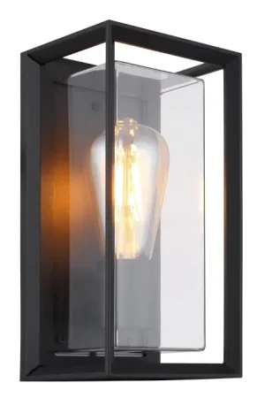 Globo Logana Buitenlicht Zwart, 1-licht Weekendaanbieding