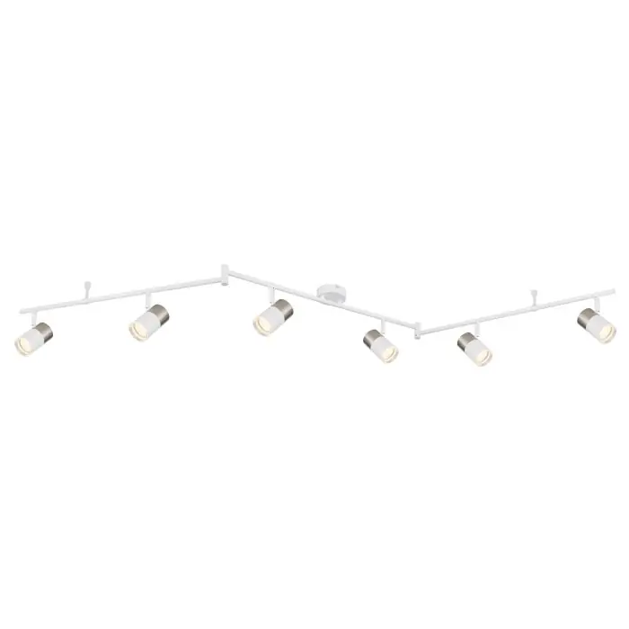 Globo Brisbon Plafondlamp, Plafondspot, Wandlamp, Muurspot Wit, 6-lichts Finale Uitverkoop