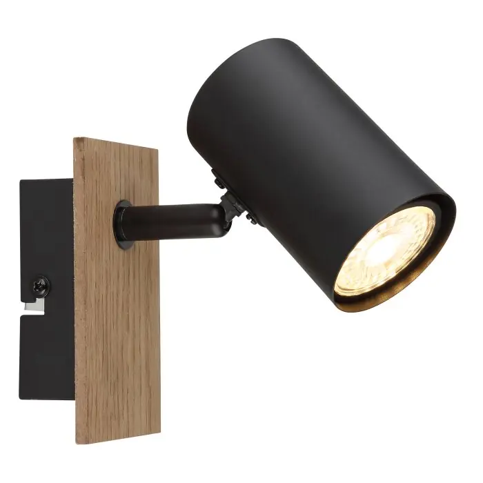 Globo Linca Plafondlamp, Plafondspot, Wandlamp, Muurspot Natuurlijke kleuren, Zwart, 1-licht Lage Kosten