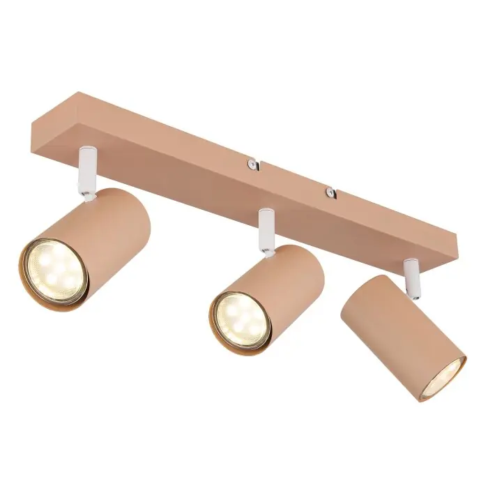 Merkproduct Globo Robby Plafondlamp, Plafondspot, Wandlamp, Muurspot Roze, 3-lichts