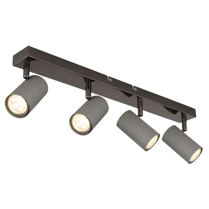 Globo Robby Plafondlamp, Plafondspot, Wandlamp, Muurspot Chroom, Zwart, 4-lichts Betrouwbaar