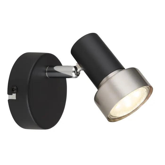 Globo Mason Plafondlamp, Plafondspot, Wandlamp, Muurspot Chroom, Zwart, 1-licht Koop Online